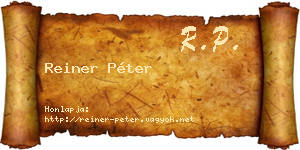 Reiner Péter névjegykártya